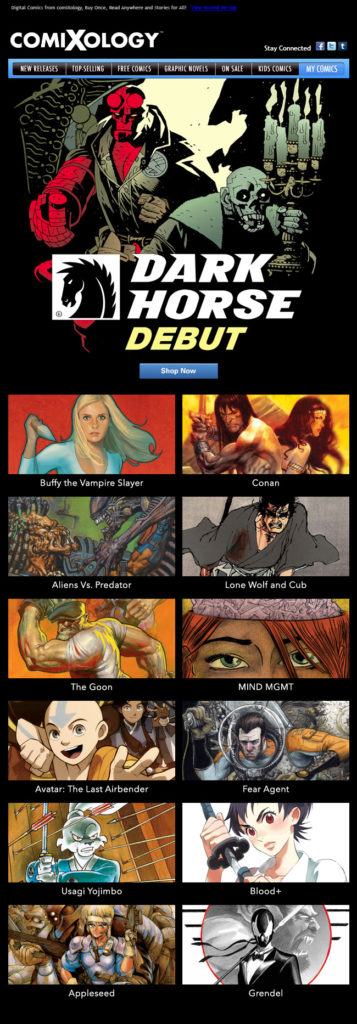 Dark Horse Comics Comes To ComiXology