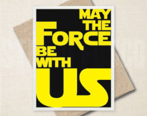 May the Force be with us - stylized font